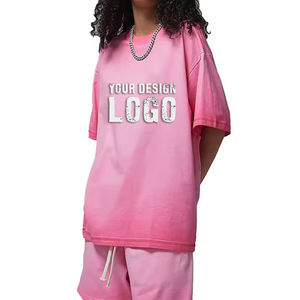 T-shirt pour homme surdimensionné à épaules tombantes, dégradé de couleurs, style américain, teint et délavé, vintage, ample, sport, t-shirts pour homme - Product Image 5