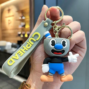 พวงกุญแจตัวการ์ตูน3ชิ้น, พวงกุญแจรูปตัวการ์ตูนสำหรับเป็นถ้วยถ้วยถ้วยถ้วยของชำร่วย - Product Image 4