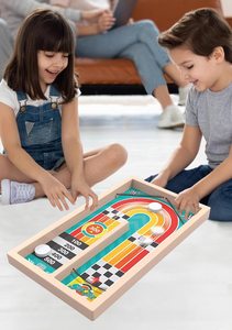 Juego de Mesa Interactivo de Lanzamiento Rápido de Discos para un Juego Emocionante, Pista de Carreras de Ajedrez con Catapulta para Niños - Product Image 4