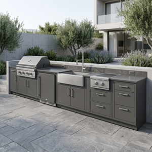 Gabinete de Cocina para Exteriores de Acero Inoxidable 304, Resistente <span class=keywords><strong>y</strong></span> Duradero, Anti-deformación, con Parrilla de Gas - Product Image 1