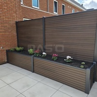Panneau de clôture de jardin écologique en WPC imperméable 1,83 m x 1,83 m pour extérieur, co-extrudé, faible entretien