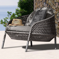 Offre Spéciale canapé simple moderne meubles de jardin canapé en rotin avec repose-pieds et table basse