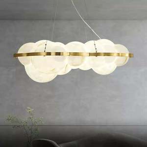 Creative Chandelier Oval Gold LED <b>Light</b> E27 Switch Control 3-Year Warranty - Product Image 2