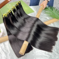 Cheveux humains vierges brésiliens de haute qualité, grade 12A, lisses comme des baguettes, 20 pouces, mèches de cheveux non traitées
