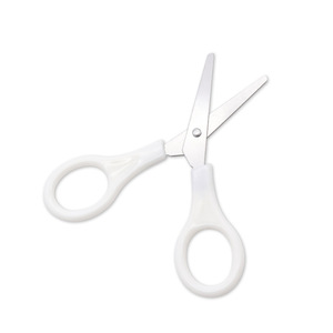 Ciseaux à pointe arrondie pour étudiants, 90 mm, en acier inoxydable, pour la découpe de papier artisanal, utilisation au bureau - Product Image 1