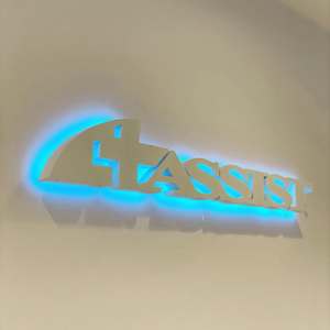 Insegna Personalizzata in Acrilico 3D con Lettere in Rilievo, Logo <span class=keywords><strong>LED</strong></span> da Parete per Ufficio e Boutique, Segnaletica Aziendale Illuminata - Product Image 5