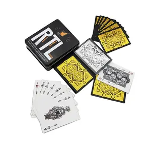 Bayaya – carte de jeu de Poker personnalisée, de haute qualité, de luxe, rétractable, or et argent