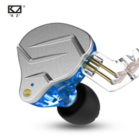 Écouteurs intra-auriculaires KZ ZSN Pro avec micro, câble 1BA + 1DD, basses HIFI, plastique, étanches IPX-3, cordon de 1,2 m, interface 3,5 mm et Type-C