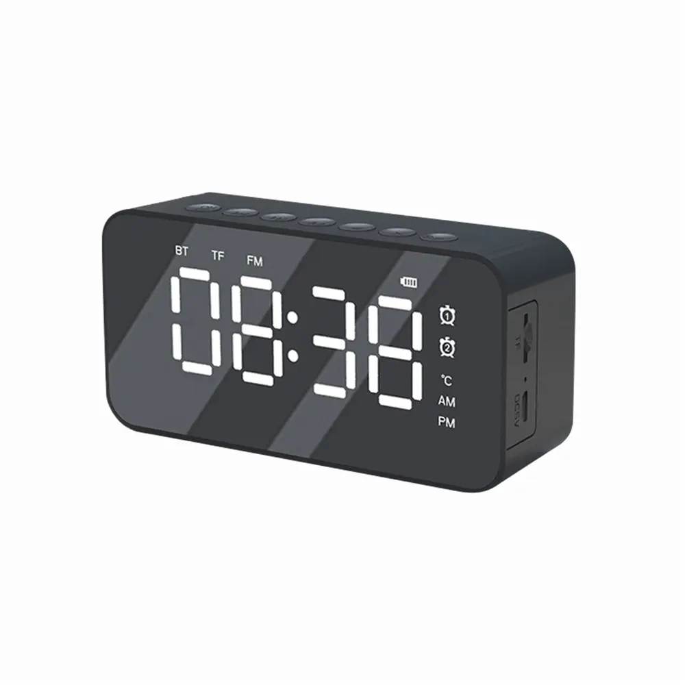 Mini Wireless Q6 speaker Table BT Speaker Alarm Clock Wholesale Speaker With mirror