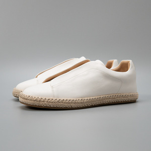 Zapatos de Hombre de Moda, Color Sólido, Cuero Genuino, Capa Superior de Piel de Vaca, Deportivos, Simples, Modernos, Zapatos Sin Cordones para Hombre - Product Image 4