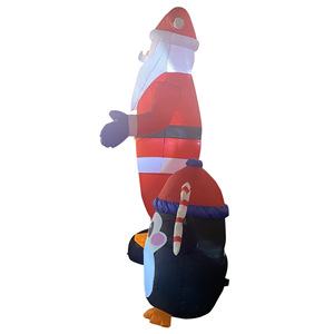 Décorations gonflables de Noël : figurines de pingouins et de Père Noël pour les fêtes en plein air et les cours pour l'affichage des fêtes - Product Image 3