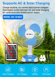 Quạt thông gió AC/DC hoạt động cầm tay 12 inch 3 lưỡi sạc nhà bảng <span class=keywords><strong>fan</strong></span> hâm mộ - Product Image 6