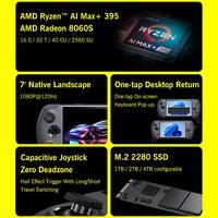 GPD WIN 5 PC de Juegos Portátil AMD Ryzen AI Max+ 395 Pantalla Táctil de 7 Pulgadas 120Hz 32GB RAM 2TB SSD Windows 11