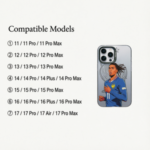 Custodia in TPU opaco con design Cartoon France <span class=keywords><strong>11</strong></span> Football Player, <span class=keywords><strong>Cover</strong></span> Premium Elegante Antiurto per <span class=keywords><strong>iPhone</strong></span> 17 16 15 14 13 <span class=keywords><strong>Pro</strong></span> Max - Product Image 3