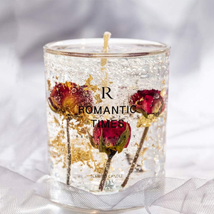 Aromatherapie Kristallglas Sojawachs Duftkerze mit Blumen, Lange Brenndauer, Entspannend für Bad, Yoga, Weihnachtsgeschenke, Duftkerzen mit Ätherischen Ölen - Product Image 4