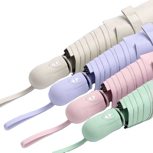 ร่มกันแดดกันฝนอัตโนมัติแบบสามตอน น้ำหนักเบาพิเศษ ขนาด 95 ซม.  ยางสีดำ ป้องกันแสงแดด  รับสั่งทำตามแบบ - Product Image 3