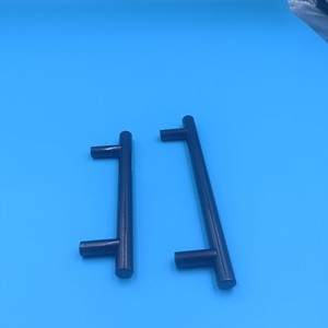 Aluminum Cabinet <b>Handles</b> T-Shaped Black Drawer <b>Door</b> Hardware Furniture <b>Pulls</b> Minimalist Design Durable Surface Decoration - Product Image 4