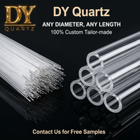 Tubo de Cuarzo DY de Paredes Gruesas, Resistente a Altas Temperaturas, Tubo de Vidrio Transparente para Laboratorio Industrial, Muestra Gratuita de 10 cm