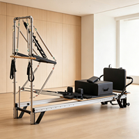 Reformer de yoga et pilates haut de gamme en alliage d'aluminium avec tour, équipement de fitness pour studio et bien-être