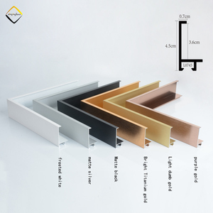 Hot Vàng Kim Loại Khung Ảnh Tường Trang Trí Nổi Hình Ảnh Khung 45 Độ Cắt Chải Bạc Tường Vải Khung Nhôm - Product Image 4