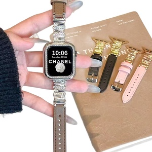 สายนาฬิกาหนังประดับเพชรอเนกประสงค์ | 14/18/20/22mm | เข้ากันได้กับ <span class=keywords><strong>Apple</strong></span>, Xiaomi, Huawei, redmi - Product Image 2