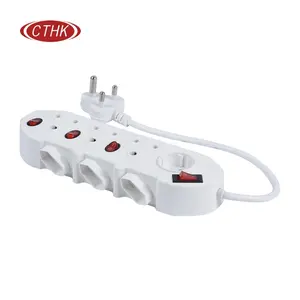 South Africa Plug 7 Outlets Electric Power Strip Extension Socket with Switch