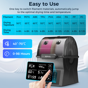Nouvelle arrivée-<span class=keywords><strong>Sovol</strong></span> SH02 Boîte de séchage de filament d'impression 3D - Product Image 3