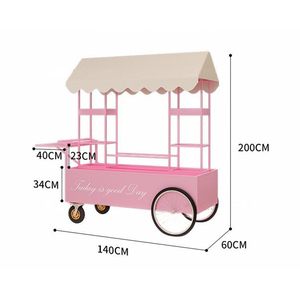 Hiện đại tối giản nhiều lớp hoa Xe Đẩy Bán hoa xô hiển thị đứng với bánh xe có thể tháo rời - Product Image 1