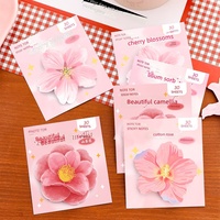 Mémos autocollants en forme de fleurs uniques et adorables pour étudiants – Blocs-notes adhésifs élégants pour laisser des messages sincères