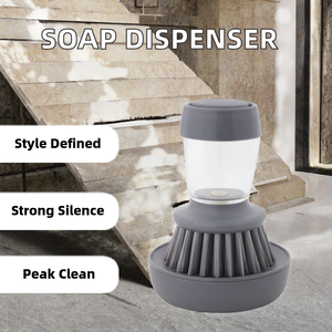 Sunshine <span class=keywords><strong>cucina</strong></span> detersivo sapone per lavastoviglie strumento strumento automatico distributore liquido lungo manico PP materiale lungo spugna di palma - Product Image 4