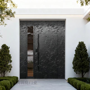 Изысканная ручная резьба по нержавеющей стали, защита от взлома, ручное открывание стеклянной двери, элитный минималистичный дизайн, ветрозащитный, для дома, легкая роскошь - Product Image 4