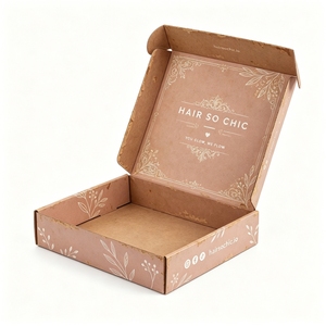 Custom Logo Printed Luxury Kraft Paper Corrugated Mailer Boxes Eco Friendly Foldable Clothing Product Packaging <b>Shipping</b> <b>Box</b> - Product Image 1