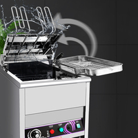 Freidora eléctrica profunda frita de pollo de acero inoxidable comercial, equipo de cocina, freidora de 30L