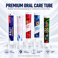 Tubes de dentifrice en aluminium et plastique avec logo personnalisé, impression UV, 50 ml, emballage cosmétique, bouchon à vis
