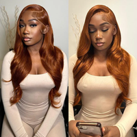 Perruque Lace Front Wig 13x4 13x6 HD Body Wave brésilien brun châtaigne, perruques sans colle, produits de beauté pour femmes, #30