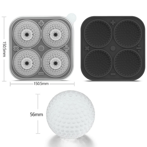 Molde de bola de hielo de silicona para crema de oblea ecológica de tendencia, embudo de <span class=keywords><strong>Golf</strong></span> para hacer helados caseros, herramientas de helado de <span class=keywords><strong>Golf</strong></span> - Product Image 4