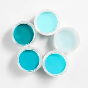 Không cần đèn móng tay siêu mịn Tiffany màu xanh nhúng Acrylic bột sơn móng tay với hộp nhựa dễ sử dụng