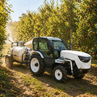 Tracteur de Verger 4x4 70 CV avec Moteur Diesel, Cabine et Commande Hydraulique pour la Production de Fruits