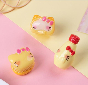 Accessoires de décoration mignons en forme de chat de dessin animé, <span class=keywords><strong>mini</strong></span> ornements de bureau, breloques en résine alimentaire, pour loisirs créatifs DIY et coques de téléphone - Product Image 3