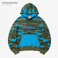 Sweat-shirts pour hommes personnalisés ODM avec poches contrastées, manches longues, effet vintage, coupe courte, surdimensionnés, en coton lourd, streetwear, impression numérique