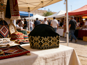 Élégante casquette en soie pour homme, style Gobi, traditionnelle nigériane, faite à la main, respirante, écologique, pour festivals culturels et religieux - Product Image 5