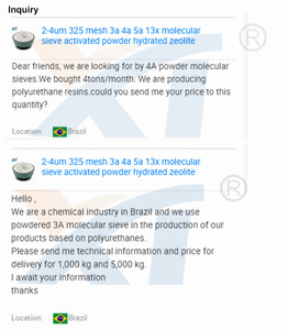 Polvo activado de tamiz molecular 3a 4a 5a 13x como eliminador de humedad para adhesivos de poliuretano de <span class=keywords><strong>dos</strong></span> componentes - Product Image 6