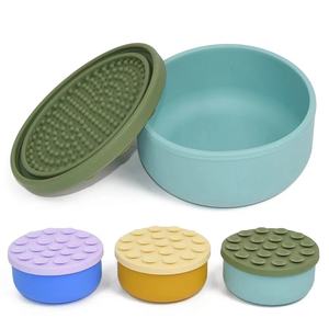 Bol à eau en silicone pour chien avec effet ondulé en <span class=keywords><strong>spirale</strong></span> 2 en 1 de 20 cm, tapis à lécher tourbillonnant, distributeur de nourriture lent avec ventouses - Product Image 4