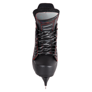 Patins à glace professionnels pour hommes, dessus synthétique, lacets, lame en acier inoxydable noir, chaussures de sport confortables et imperméables - Product Image 4