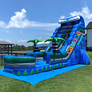 <span class=keywords><strong>Alquiler</strong></span> para Fiestas: Tobogán Acuático Inflable de PVC con Diseño de Palmera de 18 Pies de Altura, <span class=keywords><strong>Casa</strong></span> de Brinco Comercial con Tobogán Acuático y Piscina para Fiestas de <span class=keywords><strong>Verano</strong></span> - Product Image 2