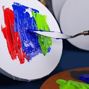Panwenbo Professional Quality Acid-Free Premium White Blank Paint <strong>Canvas</strong> 20" Stretched <strong>Round</strong> <strong>Canvas</strong> for Painting - Product Image 3