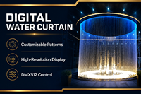 Cortina de Agua Digital Personalizada con Diseño Gráfico, Producción de Fuentes y Instalación In Situ para Paisajismo Comercial