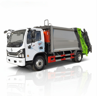 Camion compacteur de déchets Dongfeng D7 4x2 personnalisé avec levage de bras, capacité 9000/10000L, superstructure de collecte des déchets à commande hydraulique à distance