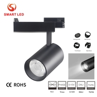 Lampu Sorot LED Aluminium Modern 3500K COB RA80 CRI 90 3W-40W Pilihan 2-6 Kabel, Terpasang di Langit-langit, Garansi 5 Tahun