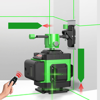 Niveau laser 4D 16 lignes à faisceau vert auto-nivelant Niveau laser vert 360 16 lignes multiples Télécommande 4D pour revêtement de sol et carrelage